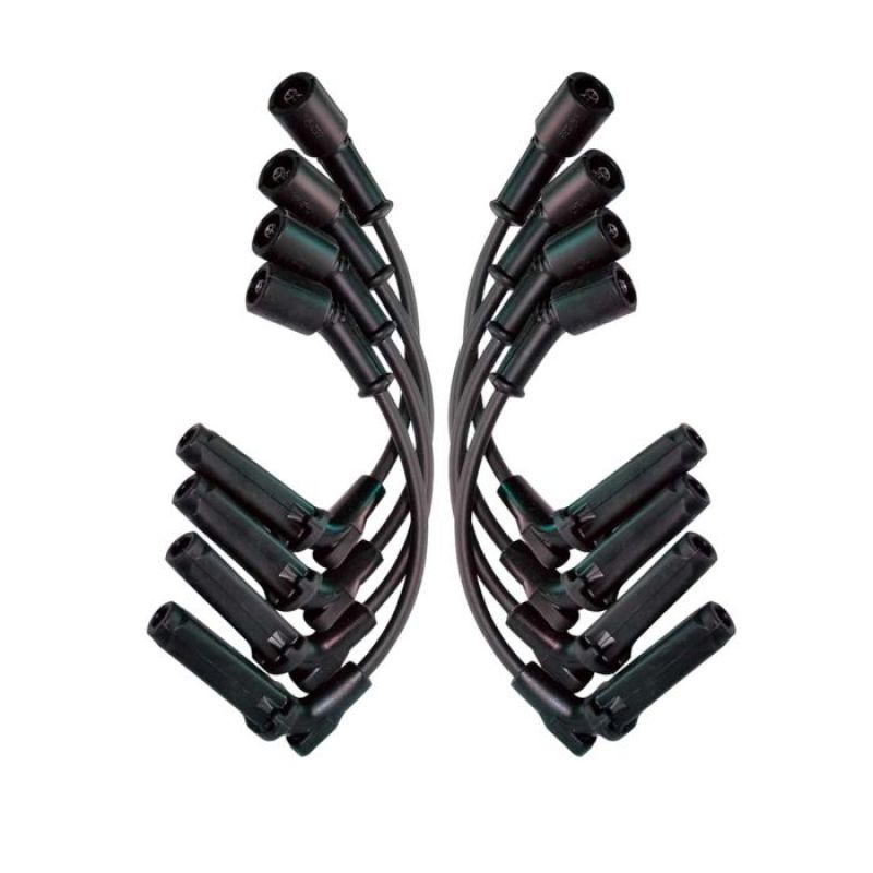 Moroso GM LS 11 Inch Long Coil On Plug 90 Deg Boots Unsleeved Ultra Spark Plug Wire Set -Black-thumbmail-1