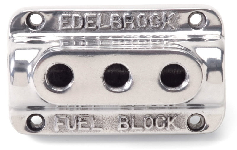 Edelbrock Fuel Block Triple Polished-thumbmail-1