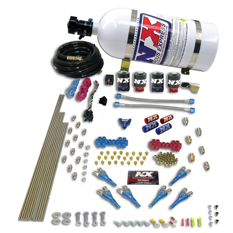 Nitrous Express Pro-Shk/Alc 4 Solenoids Nitrous Kit (250-650HP) w/10lb Bottle-thumbmail-2
