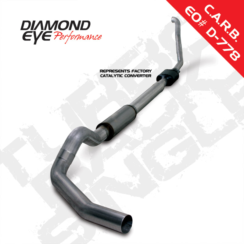 Diamond Eye KIT 5in TB SGL SS: 94-97 FORD 7.3L F250/F350 PWRSTROKE NFS W/ CARB EQUIV STDS-thumbmail-2