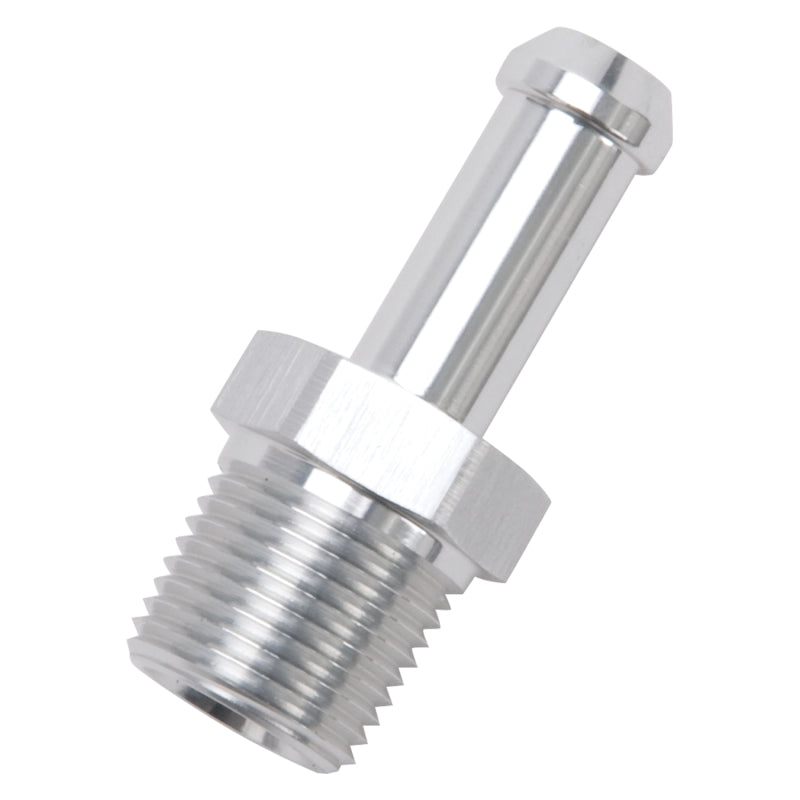 Edelbrock Hose End Straight 3/8In NPT to 3/8In Barb Clear Anodize-thumbmail-6