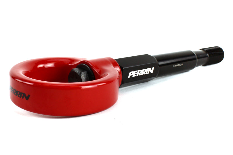 Perrin 15-17 Subaru WRX/STI Tow Hook Kit (Front) - Red-thumbmail-2