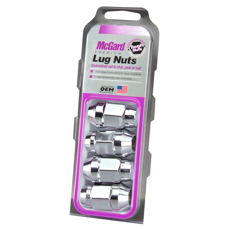 McGard Hex Lug Nut (Cone Seat Bulge Style) M14X1.5 / 13/16 Hex / 1.945in. Length (4-Pack) - Chrome-thumbmail-7
