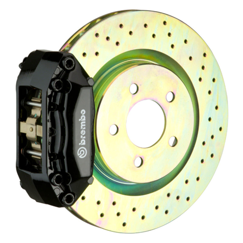 Brembo 11-18 Focus S/SE/SEL/Titanium Front GT BBK 4 Piston Cast 2pc 310x28 1pc Rotor Drilled-Black-thumbmail-1
