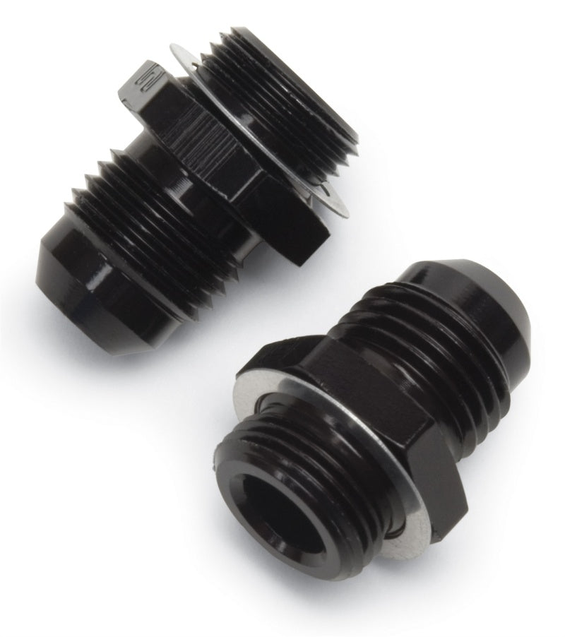 Russell Performance -6 AN Carb Adapter Fittings (2 pcs.) Black-thumbmail-3