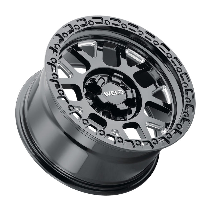 Weld Off-Road W105 17X9.0 Cinch 6X135 6X139.7 ET00 BS5.00 Gloss Black MIL 106.1-thumbmail-2