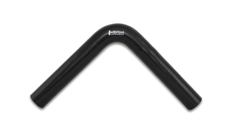 Vibrant 4 Ply Reinforced Silicone Elbow Connector - 1in ID x 8in Leg 90 Deg Elbow (BLACK)-thumbmail-2