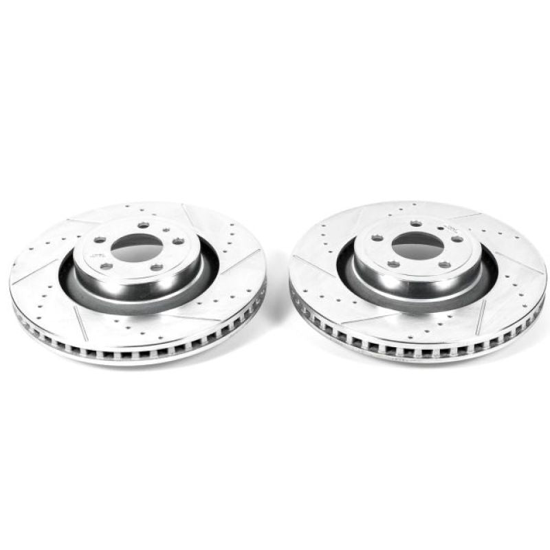 Power Stop 15-19 Ford Mustang Front Evolution Drilled & Slotted Rotors - Pair-thumbmail-1