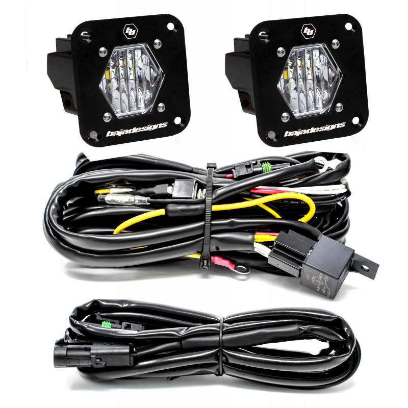 Baja Designs S1 Wide Cornering LED Light Backup Kit w/ Mounting Bracket Pair-thumbmail-1