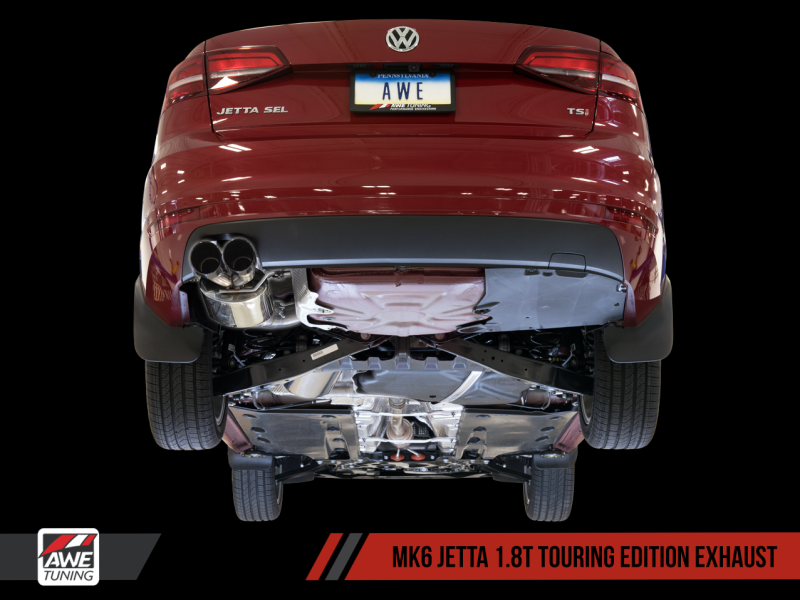 AWE Tuning Mk6 GLI 2.0T - Mk6 Jetta 1.8T Touring Edition Exhaust - Diamond Black Tips-thumbmail-9