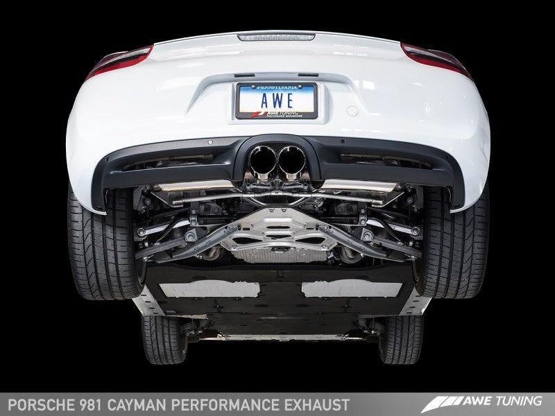 AWE Tuning Porsche 981 Performance Exhaust System - w/Diamond Black Tips-thumbmail-4