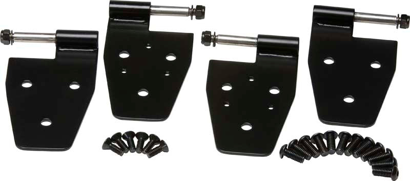 Kentrol 87-95 Jeep Wrangler YJ Door Hinge Set 4 Pieces - Powdercoat Black-thumbmail-1