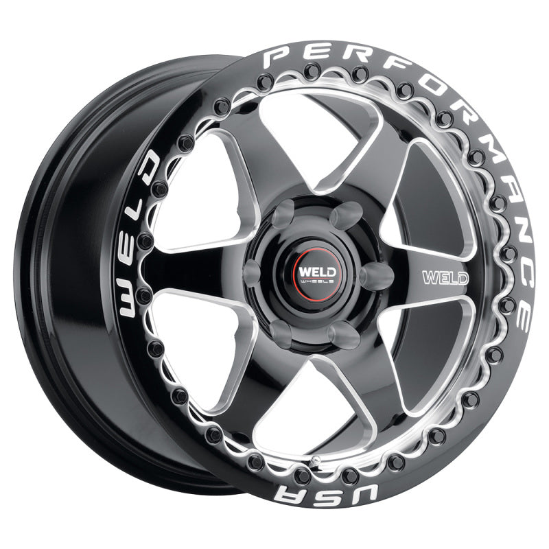 Weld S904 15x12 Ventura Beadlock 5x114.3 ET28 BS7.6 Gloss BLK MIL DIA 78.1-thumbmail-2