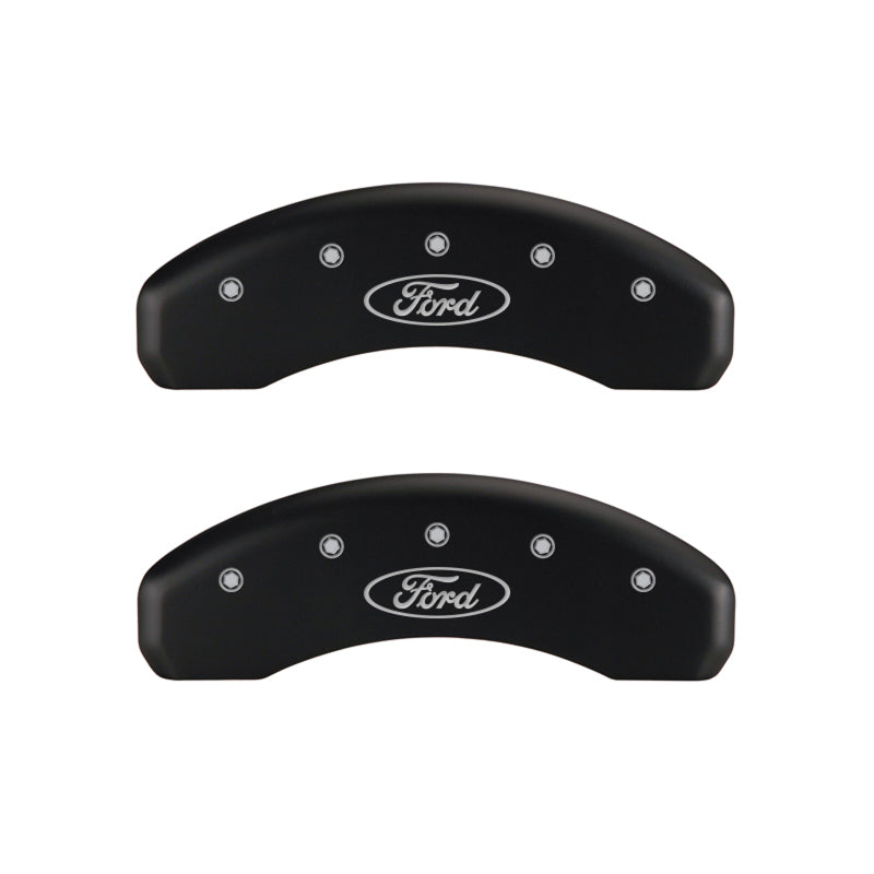 MGP 4 Caliper Covers Engraved Front & Rear Oval logo/Ford Red finish silver ch-thumbmail-5