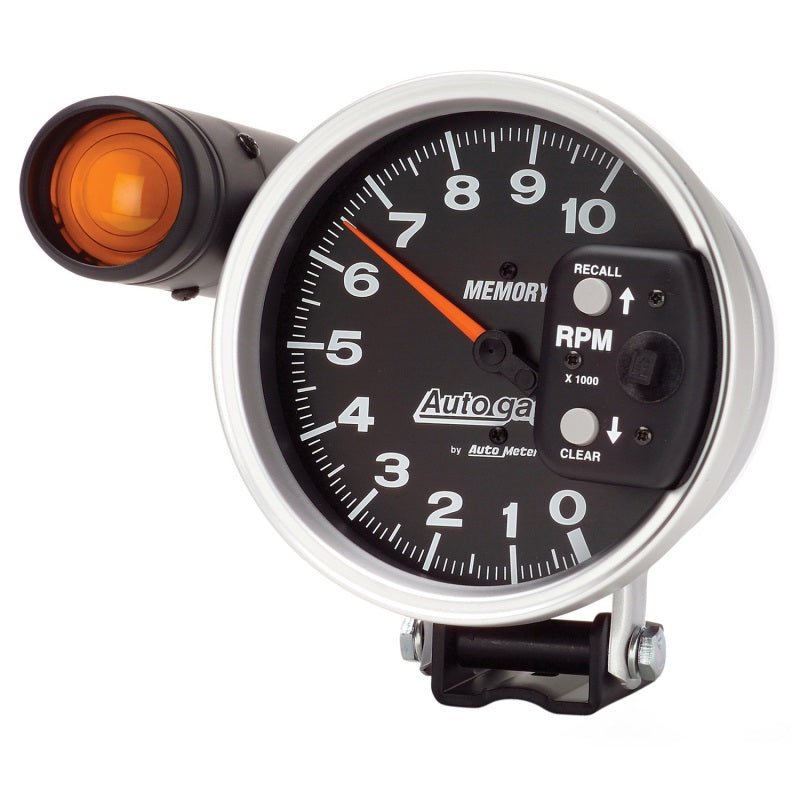 Autometer 5 inch 10K RPM w/ Monster Shift Lite / Memory Pedestal Tachometer-thumbmail-3