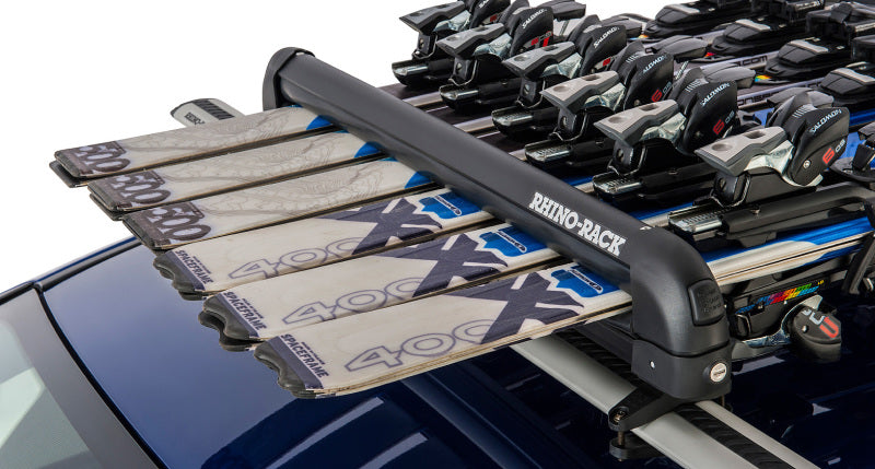 Rhino-Rack Universal Ski/Snowboard Carrier - Fits 6 Pairs of Skis or 4 Snowboards - Black-thumbmail-3