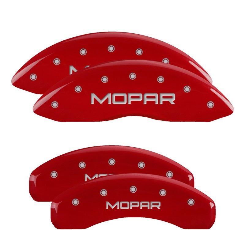 MGP 4 Caliper Covers Engraved Front & Rear MGP Red finish silver ch-thumbmail-1