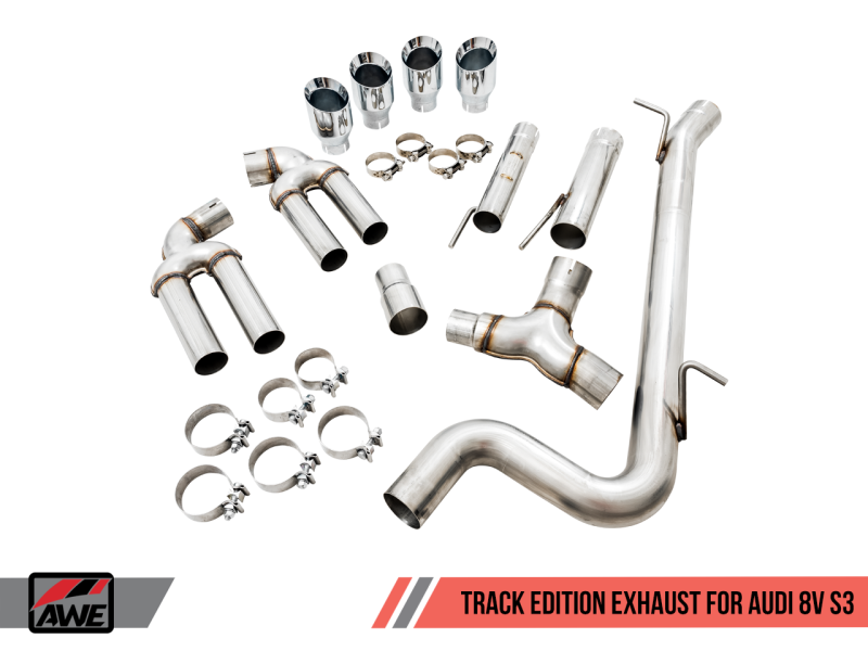 AWE Tuning Audi 8V S3 Track Edition Exhaust w/Diamond Black Tips 102mm-thumbmail-3