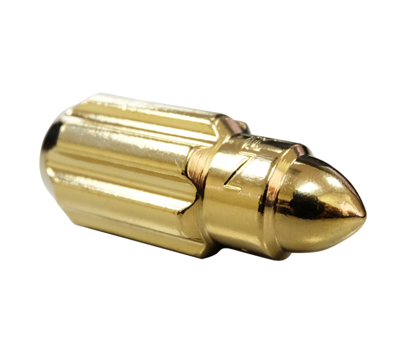 NRG 500 Series M12 X 1.5 Bullet Shape Steel Lug Nut Set - 21 Pc w/Lock Key - Chrome Gold-thumbmail-6