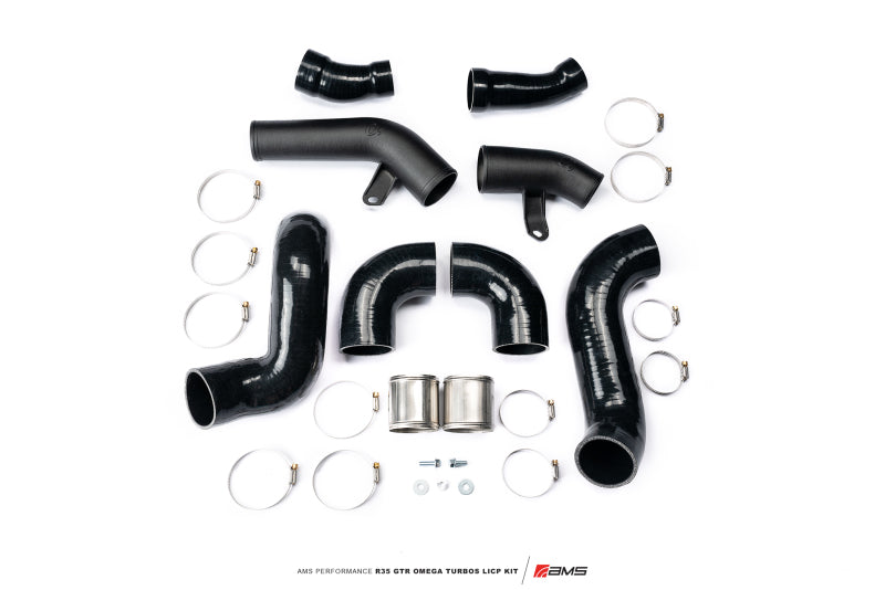 AMS Performance  Nissan R35 GTR Omega Turbo Kit 3in Lower Intercooler Pipes-thumbmail-4