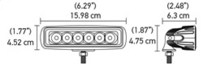 Hella Value Fit Mini 6in LED Light Bar - Flood Beam Pedestal-thumbmail-15