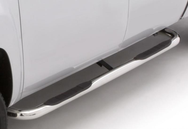 Lund 15-17 Chevy Colorado Crew Cab 3in. Round Bent SS Nerf Bars - Polished-thumbmail-3