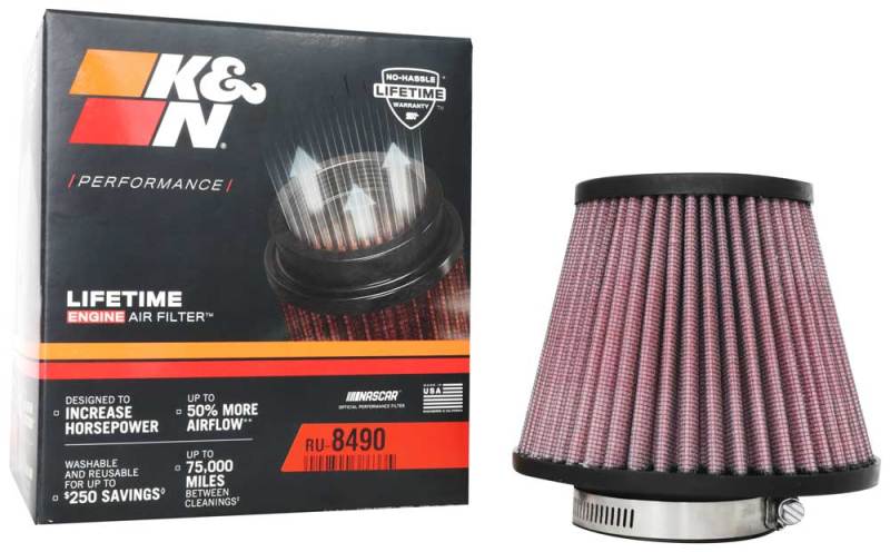 K&N Universal Clamp-On Air Filter 2-3/8in. FLG / 5-3/16in. B / 3-1/2in. T X 4-11/32in. H-thumbmail-4