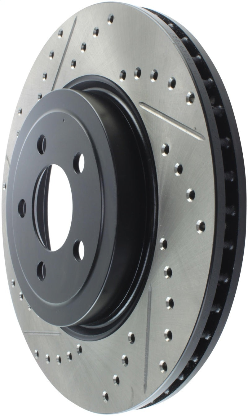 StopTech 05-09 Chrysler 300 (5.7L V8 exc SRT-8) Front Right Slotted & Drilled Rotor-thumbmail-3