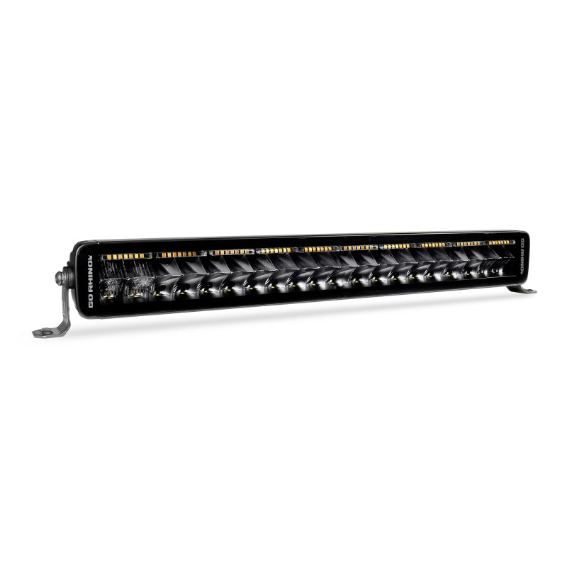 Go Rhino Xplor Blackout Combo Series Dbl Row LED Light Bar w/Amber (Side/Track Mount) 21.5in. - Blk-thumbmail-10