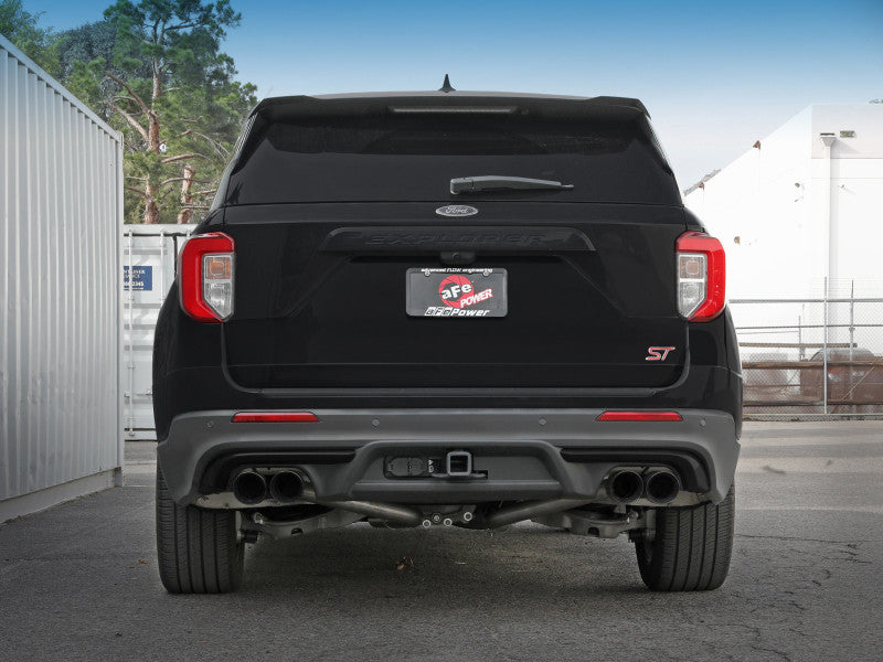 aFe MACH Force-Xp 2.5in. 304 SS C/B Exhaust 20-21 Ford Explorer V6-3.0L - Black Tip-thumbmail-4