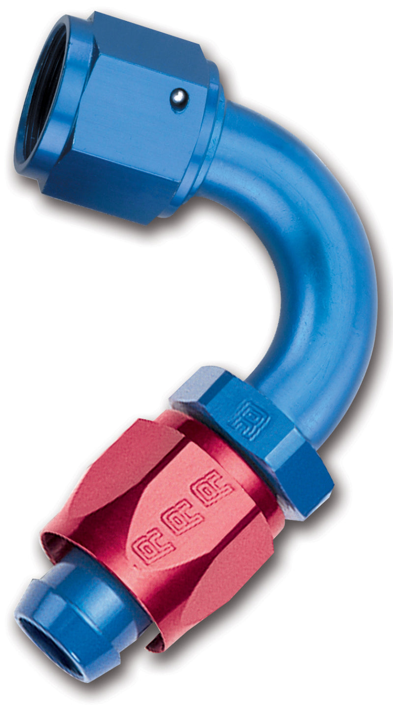 Russell Performance -6 AN Red/Blue 120 Degree Full Flow Swivel Hose End (With 9/16in Radius)-thumbmail-3
