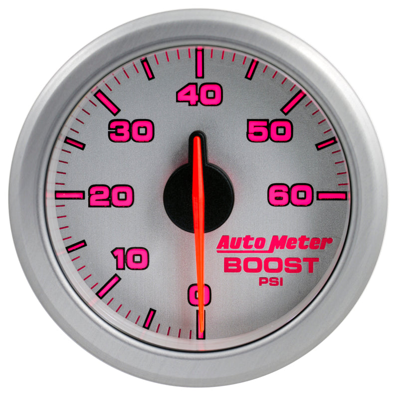 Autometer Airdrive 2-1/6in Boost Gauge 0-60 PSI - Silver-thumbmail-3