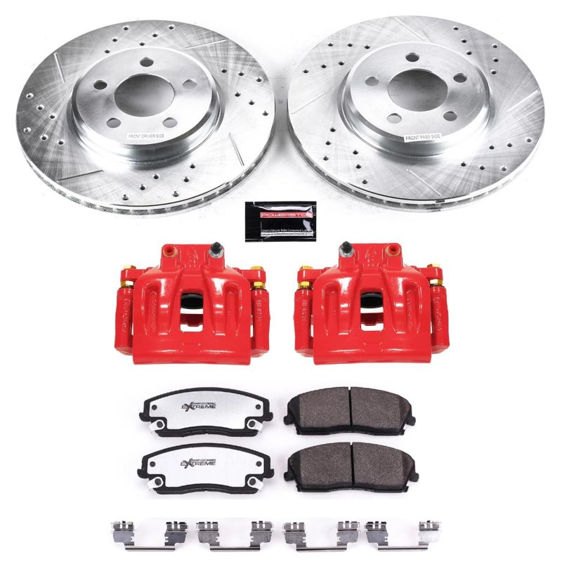 Power Stop 12-19 Chrysler 300 Front Z26 Street Warrior Brake Kit w/Calipers-thumbmail-1