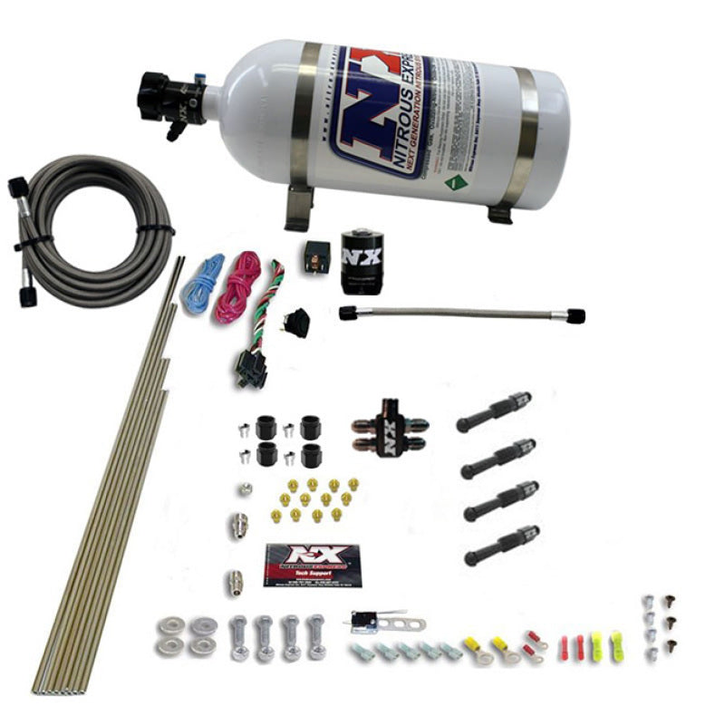 Nitrous Express Dry Direct Port Nitrous Kit 4 Cyl w/10lb Bottle-thumbmail-2