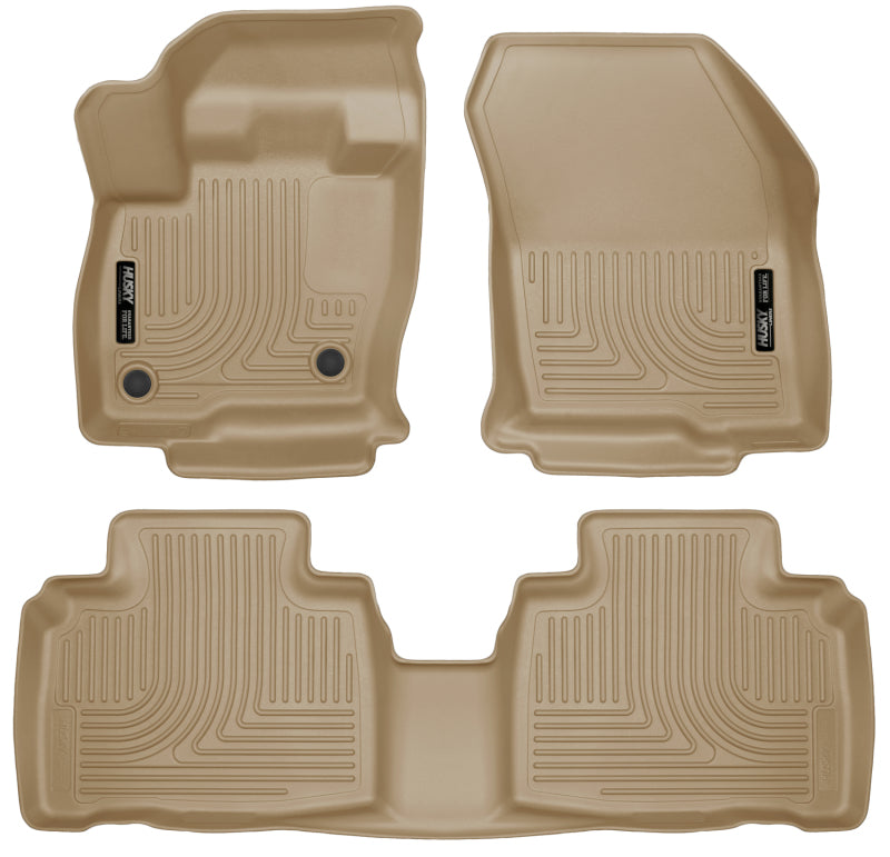 Husky Liners 2015 Ford Edge WeatherBeater Front & 2nd Row Combo Tan Floor Liners-thumbmail-2