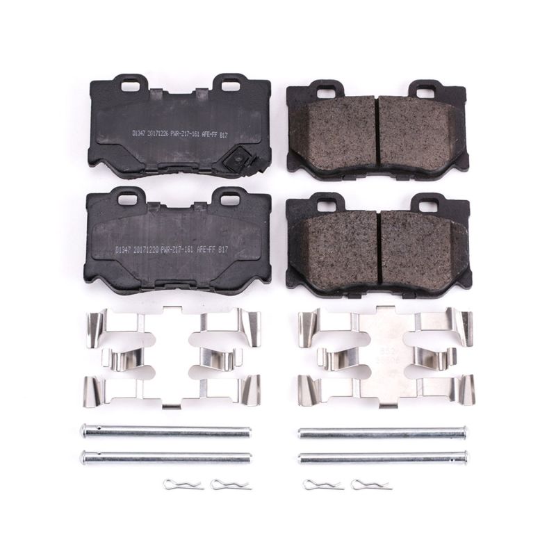 Power Stop 09-13 Infiniti FX50 Rear Z17 Evolution Ceramic Brake Pads w/Hardware-thumbmail-1