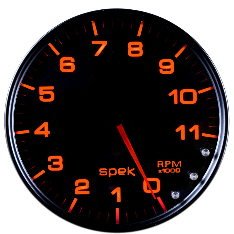 Autometer Spek-Pro Gauge Tachometer 5in 11K Rpm W/Shift Light & Peak Mem Black/Smoke/Black-thumbmail-4