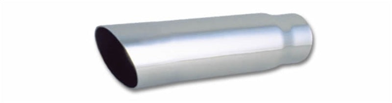 Vibrant 3in Round SS Truck/SUV Exhaust Tip (Single Wall Angle Cut) - 2.25in inlet 11in long-thumbmail-1