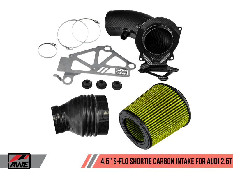 AWE Tuning Audi RS3 / TT RS S-FLO Shortie Carbon Fiber Intake-thumbmail-3
