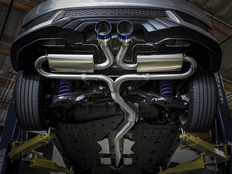 aFe Takeda 3in 304 SS Cat-Back Exhaust System w/ Blue Tips 2017 Honda Civic Si I4 1.5L (t)-thumbmail-3