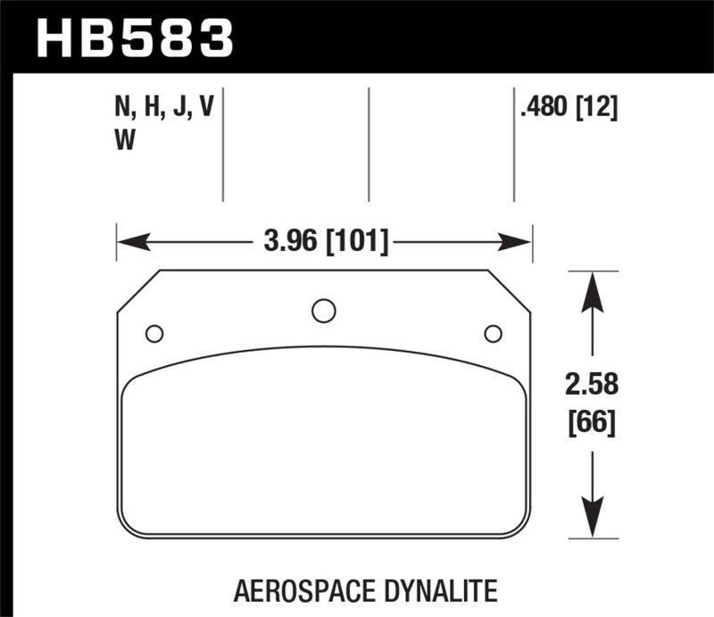 Hawk DR-97 Brake Pads for Aerospace Dynalite Caliper w/ 0.218in Center Hole-thumbmail-2