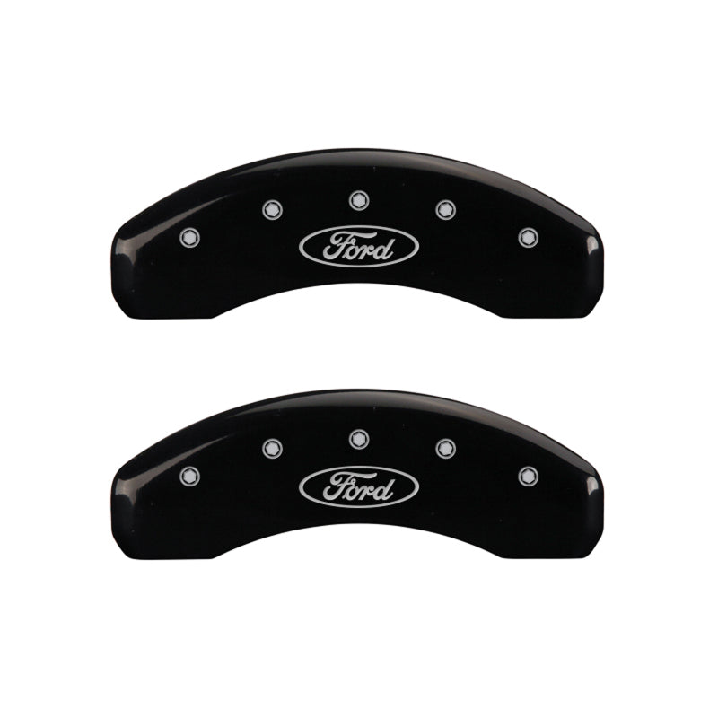 MGP 4 Caliper Covers Engraved Front & Rear Oval logo/Ford Black finish silver ch-thumbmail-4