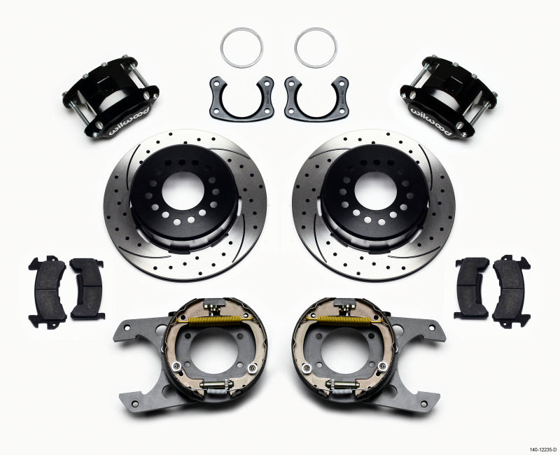Wilwood D154 P/S Park Brake Kit Drilled New Big Ford 2.50in Off Front Mount-thumbmail-1