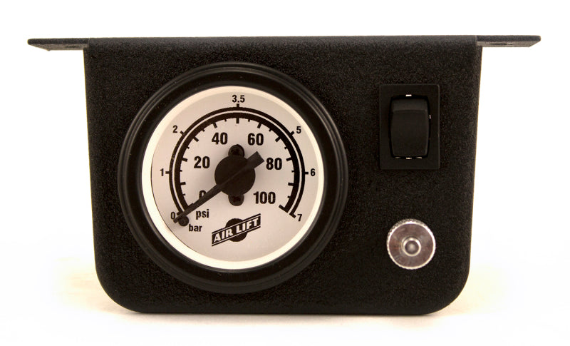 Air Lift Single Needle Gauge W/ 2in Lighted Panel - 100 PSI-thumbmail-2