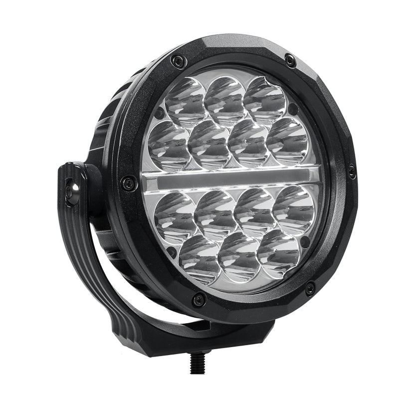 Go Rhino Xplor Bright Series Round LED Driving Light Kit w/DRL (Surface Mount) 6in - Blk (2 pc)-thumbmail-5