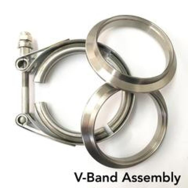 Ticon Industries 2in Titanium V-Band Clamp Assembly (2 Flanges/1 Clamp)-thumbmail-1
