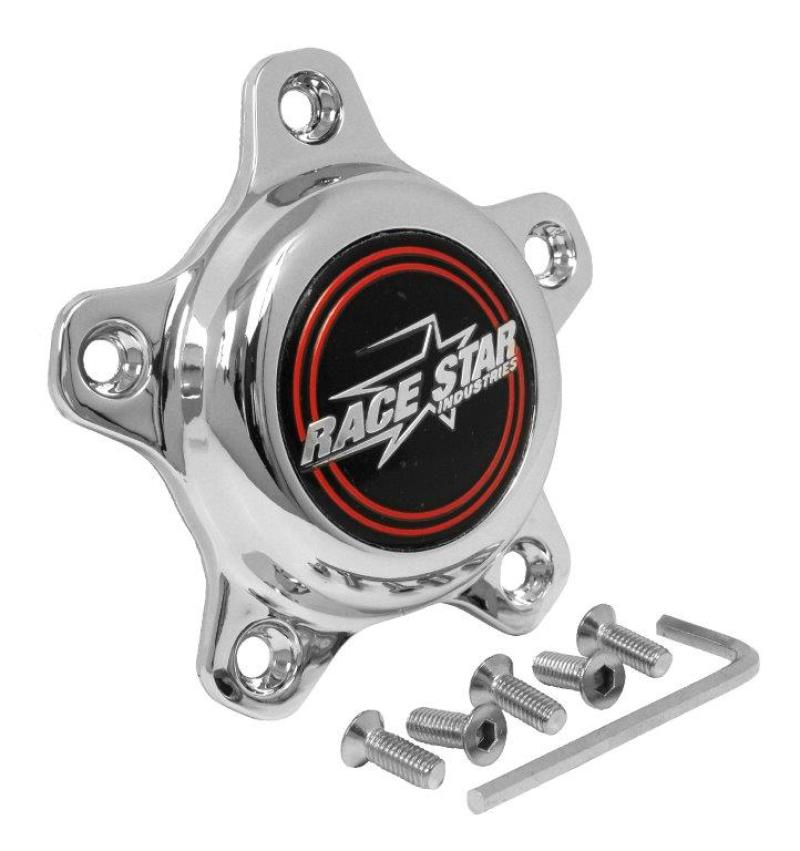 Race Star 5 Lug Cap Tall Plastic Chrome (incl. Medallion & Screws)-thumbmail-2