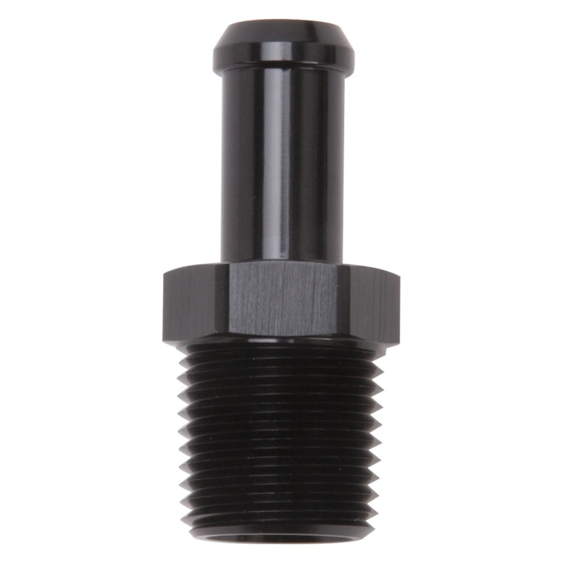 Edelbrock Hose End Straight 1/2In NPT to 1/2In Barb Black Anodize-thumbmail-2