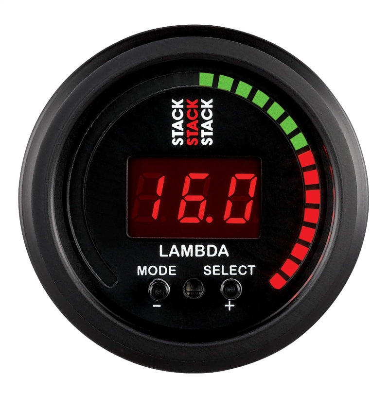 Autometer Stack Instruments 52mm Wideband Air-Fuel Ratio (LAMBDA) Gauge - Black-thumbmail-2