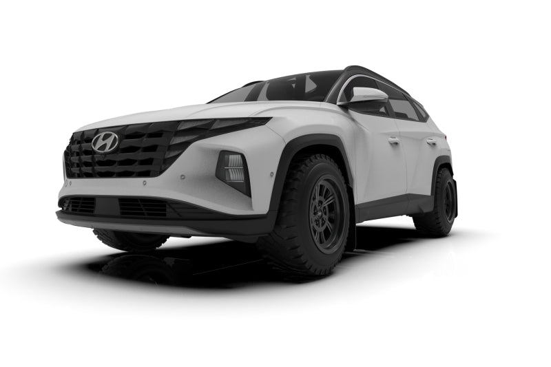 Rally Armor 2022 Hyundai Tucson Black UR Mud Flap w/ Red Logo-thumbmail-4